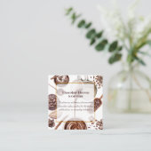 水彩チョコレートパターン スクエア名刺 (スタンド正面)