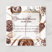 水彩チョコレートパターン スクエア名刺 (正面)