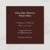 水彩チョコレートパターン スクエア名刺 (裏面)
