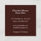 水彩チョコレートパターン スクエア名刺 (裏面)