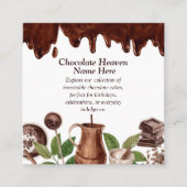 水彩チョコレートパターン スクエア名刺 (正面)