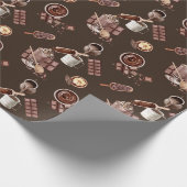 水彩チョコレートパターン ラッピングペーパー (角)