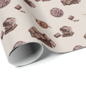 水彩チョコレートパターン ラッピングペーパー (ロールコーナー)
