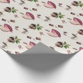 水彩チョコレートパターン ラッピングペーパー (角)