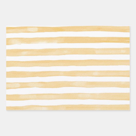 水彩チョコレートファッジポプシクルシェブロンストライプ ラッピングペーパーシート (正面2)