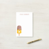 水彩チョコレートポップシクルポストイットノート ポストイット (デスク上)