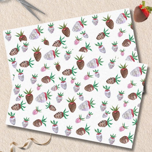 水彩チョコレート被覆イチゴ 薄葉紙