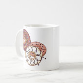 水彩チョコレート釉薬及び振りかけるドーナツ コーヒーマグカップ (正面左)