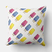 水彩ツインポップ・アートのポプシクルアイス クッション (正面)
