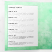 水彩ツリーのウェルネスパンフレット 三つ折りカード (内部最初)