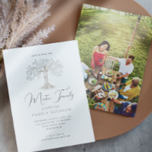 水彩ツリー家族懇親会書道写真