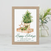 水彩ツリー書道インククラフトミニマリスト シーズンカード (スタンド正面)