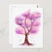 水彩ツリー ポストカード (正面/裏面)