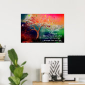 *~*水彩ツリーAP81エーテル沈静引用文 ポスター (ホームオフィス)