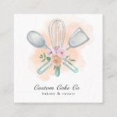 水彩ツールベーカリー名刺 スクエア名刺 (正面)