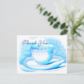 水彩ティーカップサンキューカード ポストカード (スタンド正面)