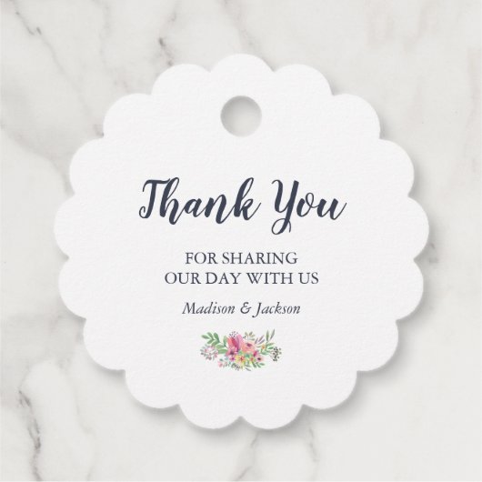 水彩ティーポットとフラワーティーパーティー フェイバータグ (裏面)