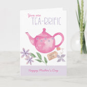 水彩ティーポットティーリフィックマザーズデイカード シーズンカード (正面)