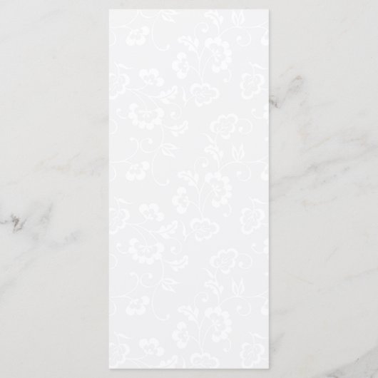 水彩ティール（緑がかった色）と金ゴールド結婚の花 メニュー (裏面)