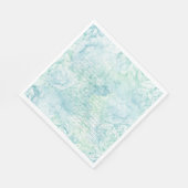 水彩ティール(緑がかった色)グリーンパーティーナプキンス スタンダードランチョンナプキン (角)