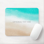 水彩ティール（緑がかった色）&タンウォーター&サンドビーチトロピカル マウスパッド (マウス)