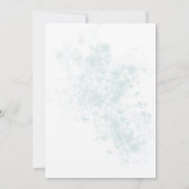 水彩ティール（緑がかった色）フローラクリスマスパーティの招待状 招待状 (裏面)