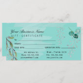 水彩ティール（緑がかった色）ブルーユーカリサロン (正面/裏面)