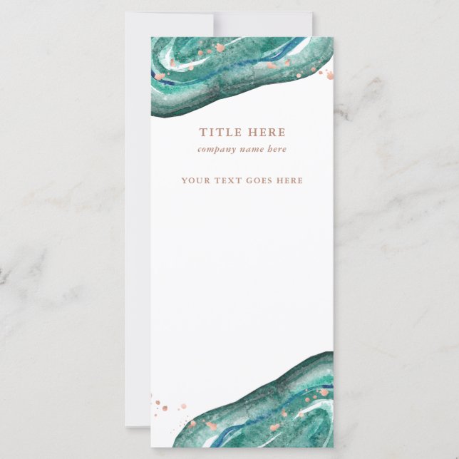 水彩ティール（緑がかった色）及びフェイクバラ金ゴールドダイオード (正面)