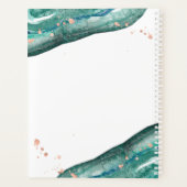 水彩ティール（緑がかった色）及びフェイクバラ金ゴールドダイオード | ハッスル プランナー手帳 (裏面)