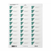 水彩ティール(緑がかった色)及び金ゴールド ラベル (フルシート)