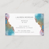 水彩テクスチカラフルュ金ゴールド 名刺 (裏面)