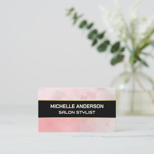 水彩テクスチャの背景 名刺 (スタンド正面)