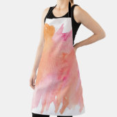 水彩テクスチャピンクオレンジ エプロン (インサイチュ)