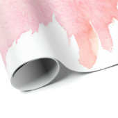 水彩テクスチャピンクオレンジ ラッピングペーパー (ロールコーナー)