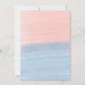 水彩テクスチャベビーシャワーピンクブルー 招待状 (裏面)