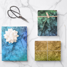 水彩テクスチャーブルーグリーン虹