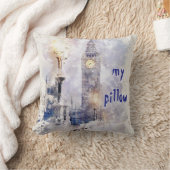 水彩テクスチャーモノグラムの枕 クッション (ブランケット)