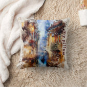 水彩テクスチャーモノグラムの枕 クッション (ブランケット)