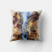 水彩テクスチャーモノグラムの枕 クッション (裏面)