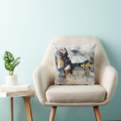 水彩テクスチャーモノグラムの枕 クッション (椅子)