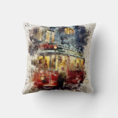 水彩テクスチャーモノグラムの枕 クッション (裏面)