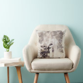 水彩テクスチャーモノグラムの枕 クッション (椅子)