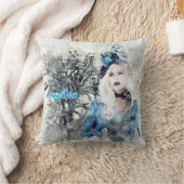 水彩テクスチャーモノグラムの枕 クッション (ブランケット)