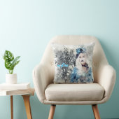 水彩テクスチャーモノグラムの枕 クッション (椅子)