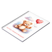 水彩テディベアママ ノートブック (左側)