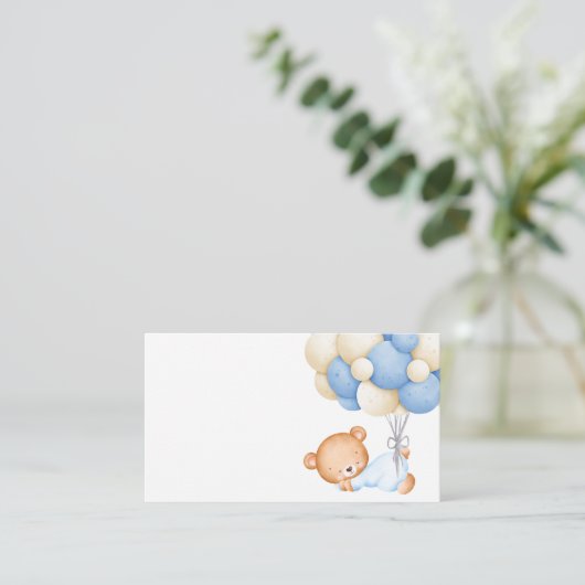 水彩テディベア空白のバルーン エンクロージャーカード (スタンド正面)