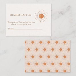 水彩テラコタサンレトロおむつラッフル エンクロージャーカード