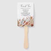 水彩テラコッタフラワー結婚ズ ハンドファン (正面)