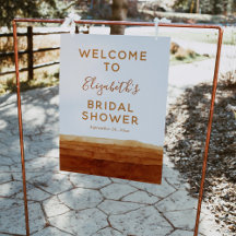 水彩テラコッタ抽象デザートウェルカムサイン