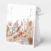 水彩テラコッタ フラワー ウェディング フェイバーボックス (裏面サイド)